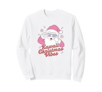Kawaii Babbo Natale Vibes Rosa Carino Vacanza Felpa