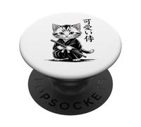 Kawaii Baby Neko - Kawaii Kitten Samurai Gatto PopSockets PopGrip Adesivo