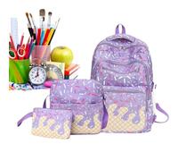Kawaii Backpack Set Ice Cream Aesthetic Compartment Bookbag School Bag