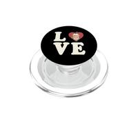 Kawaii Boba Tea Love scritto con grafica a forma di cuore PopSockets PopGrip per MagSafe