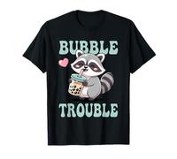 Kawaii Boba Tea Procione Bubble Problemi Latte tè Giapponese Maglietta