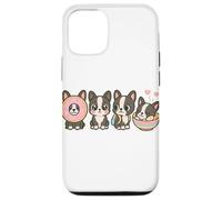 Kawaii Boston Terrier Puppy Squad Cute Donut Bowl Zaino A Custodia per iPhone 12/12 Pro