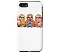 Kawaii Bradipo Tè Al Latte Video Game Gamer Donut Bradipi Custodia per iPhone SE (2020) / 7/8