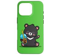 Kawaii Bubble Boba Milk Tea Formosa Bear Taiwan Travel Custodia per iPhone 16 Pro