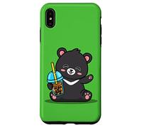 Kawaii Bubble Boba Milk Tea Formosa Bear Taiwan Travel Custodia per iPhone XS Max