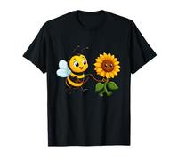 Kawaii Bumble Bee E Girasole Migliori Amici Natura Maglietta