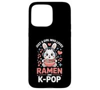 Kawaii Bunny KPop Solo una ragazza che ama Ramen K Pop Girl Custodia per iPhone 15 Pro Max