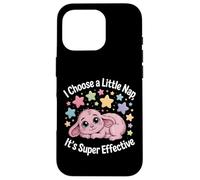 Kawaii Bunny Nap Citazione I Choose Sleep Super Efficace Divertente Custodia per iPhone 16 Pro