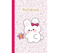 Kawaii Bunny Notebook with Butterfly | 120 Lined Pages | Cute Rabbit Journal for Kids & Teens | 6" x 9": Adorable Writing Diary for School, Homework, Notes & Creative Fun