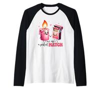 Kawaii Candle Matchbox Siamo Una Coppia Perfetta Maglia con Maniche Raglan