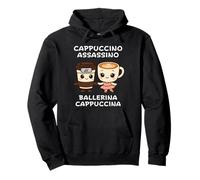 Kawaii Cappuccino Assassino Ballerina Italiano Brainrot Meme Felpa con Cappuccio