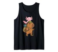 Kawaii Capybara Axolotl Hiking Forest Critter Nature Lovers Canotta