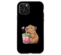 Kawaii Capybara Drink Boba Bubble Tea Capybara Ragazze Bambini Custodia per iPhone 11 Pro