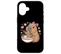 Kawaii Capybara Ramen Carino Capy Amante Cibo Bambini Ragazze Custodia per iPhone 16