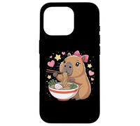 Kawaii Capybara Ramen Carino Capy Amante Cibo Bambini Ragazze Custodia per iPhone 16 Pro