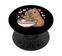 Kawaii Capybara Ramen Carino Capy Amante Cibo Bambini Ragazze PopSockets PopGrip Adesivo
