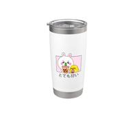 Kawaii Carino Anime Coniglio e Anatra Bere Bubble Tea Bicchiere termico in acciaio inox doppia parete