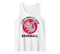 Kawaii Carino Axolotl I Just Really Love Baseball Lover Canotta