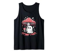 Kawaii Carino Boo in Ombrello Fungo Halloween Cottagecore Canotta