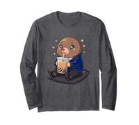 Kawaii Carino Mole Bubble Tea Boba Maglia a Manica