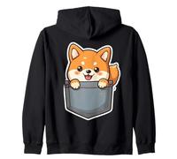 Kawaii Carino Shiba Inu in Tasca Felpa con Cappuccio