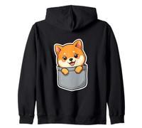 Kawaii carino Shiba Inu in tasca Felpa con Cappuccio