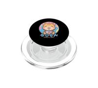 Kawaii Cat Boba Anime Kitten Loving Bubble Tea Neko Cat PopSockets PopGrip per MagSafe
