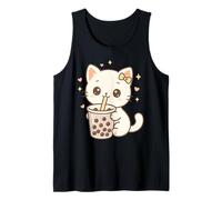 Kawaii Cat Boba Carino Giapponese Estetica Canotta