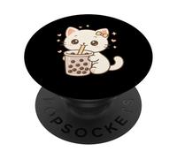 Kawaii Cat Boba Carino Giapponese Estetica PopSockets PopGrip Adesivo