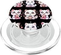 Kawaii Cat Boba Milk Cute Anime Bubble Tea Fragola Latte PopSockets PopGrip per MagSafe