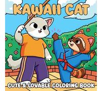 Kawaii Cat Coloring Book: Cute and Wholesome Cat Friends in Movie Scenes, Designed for Adults and Teens to Unwind, Relax, and Get Creative