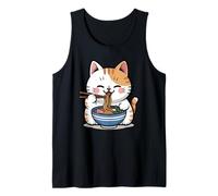 Kawaii Cat Eating Ramen Cartoon Anime Food Japan Lover Canotta