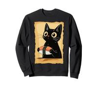 Kawaii Cat Eating Sushi Cute Anime Kitty Slice Felpa