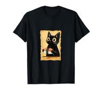 Kawaii Cat Eating Sushi Cute Anime Kitty Slice Maglietta
