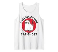 Kawaii Cat Ghost Amo Davvero Cute Cat Ghost Lover Canotta
