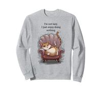 Kawaii Cat Not Lazy Divano papà Proprietario Pawsitively Amante Canino Felpa