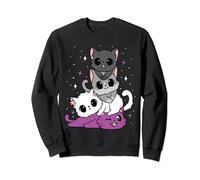 Kawaii Cat Pile Asexual Pride Pro Gay Rights Gay Cat Mom Felpa