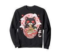 Kawaii Cat Ramen Anime Noodles Japanese Aesthetic Felpa