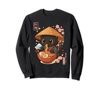 Kawaii Cat Ramen Noodle Anime Giapponese Otaku Felpa