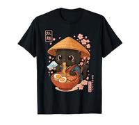 Kawaii Cat Ramen Noodle Anime Giapponese Otaku Maglietta