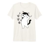 Kawaii Cat Singing KPOP Seoul Corea del Sud Viaggio Souvenir Maglietta Premium