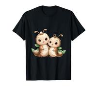 Kawaii Caterpillar Coppia Adorabile Larva Design Maglietta