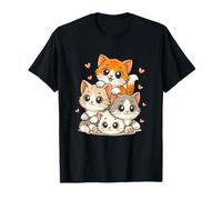 Kawaii Cats Gang Cute Cat Lover Women Girls Maglietta