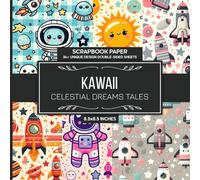 Kawaii Celestial Dreams Tales Scrapbook Paper: 36 Double-Sided Celestial Themed Sheets, Ideal for Scrapbooking, Junk Journals, Mixed Media Collage, and Decoupage