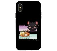 Kawaii Chibi Cat Ramen Anime Manga Giapponese Otaku Custodia per iPhone X/XS