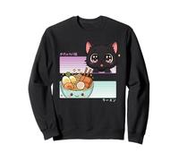 Kawaii Chibi Cat Ramen Anime Manga Giapponese Otaku Felpa