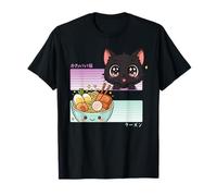 Kawaii Chibi Cat Ramen Anime Manga Giapponese Otaku Maglietta