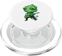 Kawaii Chibi Chitarrista Rocker Camaleonte Divertente PopSockets PopGrip per MagSafe