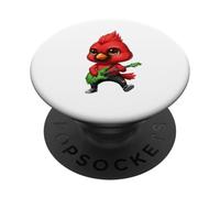 Kawaii Chibi Divertente Red Robin Bird Chitarrista Rocker PopSockets PopGrip Adesivo