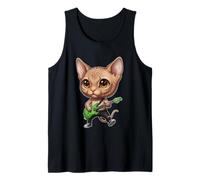 Kawaii Chibi Funny Sphynx Cat Chitarrista Rocker Anime Canotta